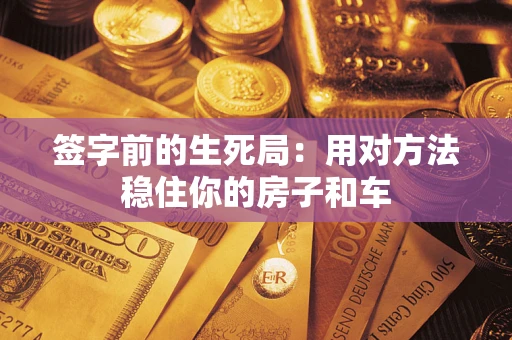 济南签字前的生死局：用对方法稳住你的房子和车