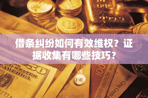 济南借条纠纷如何有效维权？证据收集有哪些技巧？